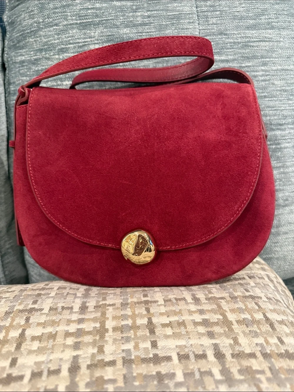 NWT-MADEWELL DAKOTA SHOULDER SADDLE SUEDE BAG-100% LEATHER